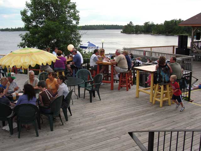 Dining on the dock at Sha Sha Resort
